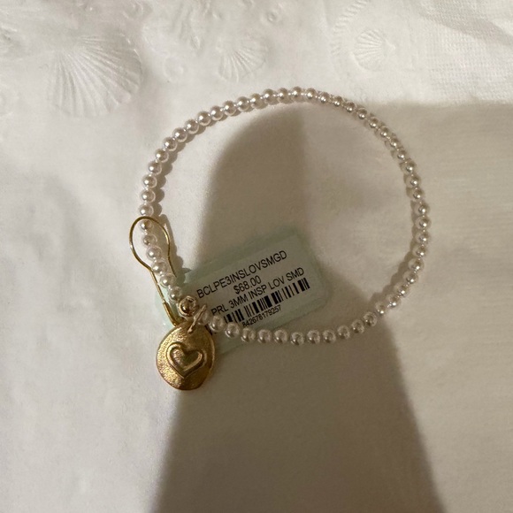 enewton Jewelry - Enewton classic pearl 3mm insp love smd Gold Charm Pearl Bracelet NWT